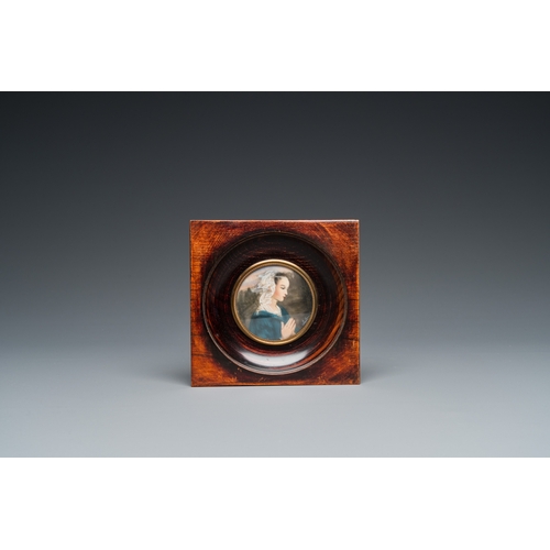 1220 - Four portrait miniatures, England and/or France, 18/19th C.Dim.: 18,5 x 15 cm (the largest frame)Dim... 