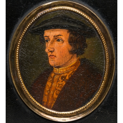 1223 - A portrait miniature of Otto II von Wolfskeel, probably Germany, 19th C.Dim.: 12,5 x 10 cm (the fram... 