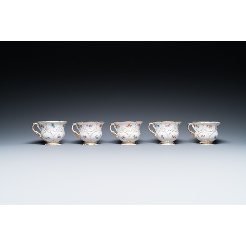 1224 - A Meissen porcelain 43-piece service with floral design, Germany, 19/20th C.Dim.: 45,5 x 32,5 cm (th... 