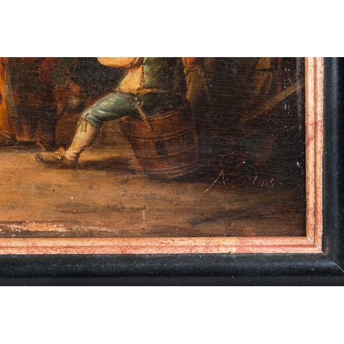 1260 - Circle of Adriaen van Ostade (1610-1685): 'A kermess', oil on panelDim.: 35 x 27 cm (the frame)Dim.:... 