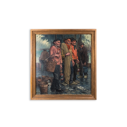 1264 - Achille Van Sassenbrouck (1886-1979): 'Fishermen', oil on canvasDim.: 123,5 x 115,5 cm (the frame)Di... 