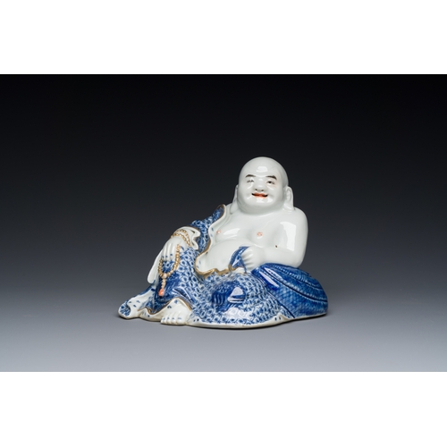 64 - A Chinese blue and white seated Buddha, You Lin Ji Zao æ¸¸æè¨é  mark, RepublicDescription:H.: 13... 