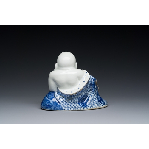 64 - A Chinese blue and white seated Buddha, You Lin Ji Zao æ¸¸æè¨é  mark, RepublicDescription:H.: 13... 