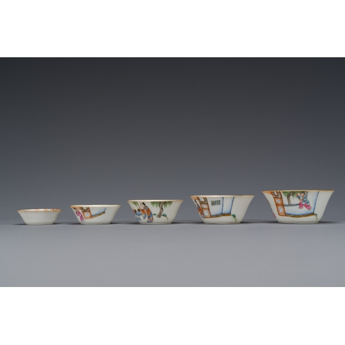 82 - A set of ten Chinese famille rose nesting bowls, Daoguang mark and of the periodDescription:Dia.: 10... 