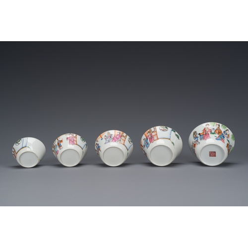 82 - A set of ten Chinese famille rose nesting bowls, Daoguang mark and of the periodDescription:Dia.: 10... 