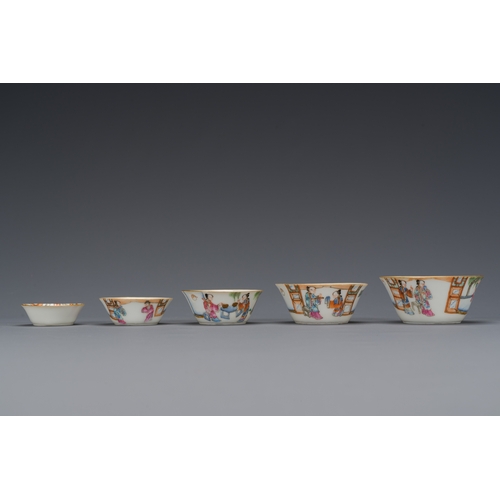 82 - A set of ten Chinese famille rose nesting bowls, Daoguang mark and of the periodDescription:Dia.: 10... 