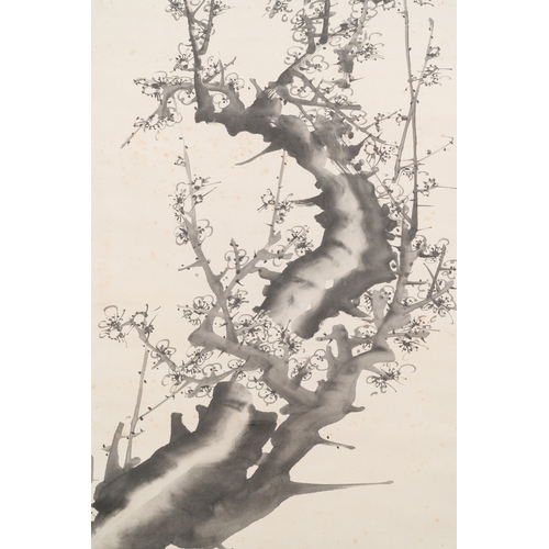 89 - Cao Kun æ¹é (1862-1938): 'Plum blossom', ink on paper, dated 1927Description:Dim.: 245 x 64,5 cm ... 