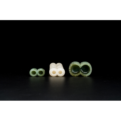 169 - A Chinese reticulated white jade parfumier with spinach-green jade cover and base, QingDescription:H... 