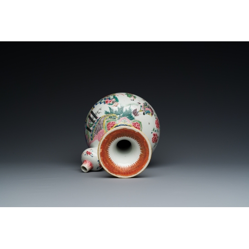 227 - A Chinese famille rose 'Xi Xiang Ji' kendi, YongzhengDescription:H.: 23,5 cm Provenance: - S. Marcha... 