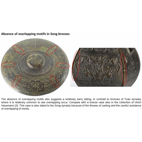 255 - An extremely rare and important Chinese archaic bronze ritual wine vessel and cover, 'You' å£, Shan... 