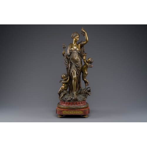 352 - Jean Didier Debut (1824-1893): 'The Roman goddess Pomona', an allegorical representation of the harv... 