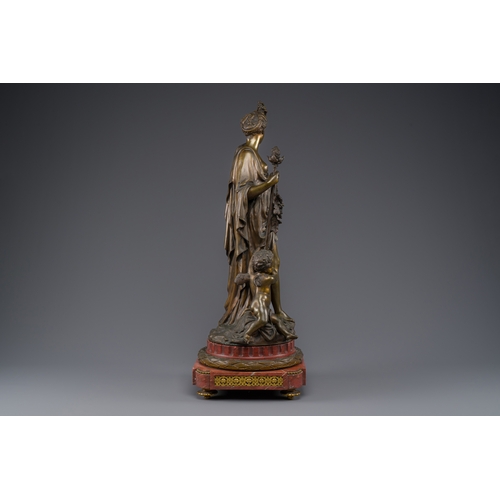 352 - Jean Didier Debut (1824-1893): 'The Roman goddess Pomona', an allegorical representation of the harv... 