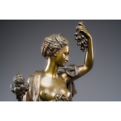 352 - Jean Didier Debut (1824-1893): 'The Roman goddess Pomona', an allegorical representation of the harv... 