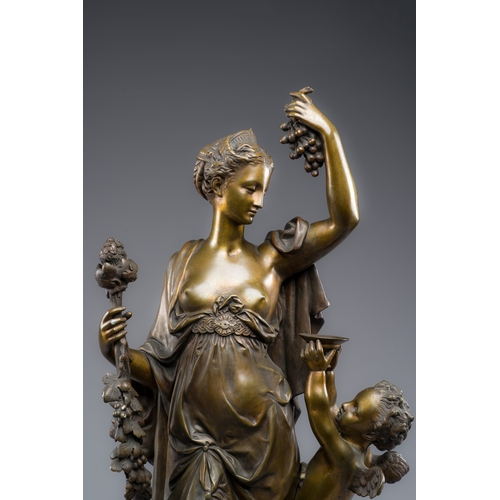 352 - Jean Didier Debut (1824-1893): 'The Roman goddess Pomona', an allegorical representation of the harv... 