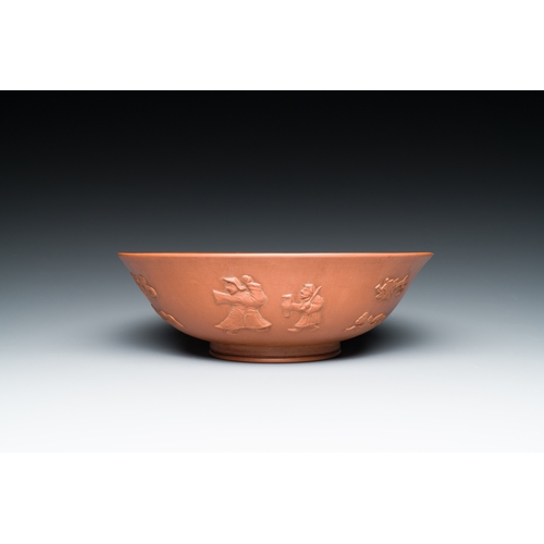 36 - A Chinese Yixing stoneware bowl, Sheng Rong æ²è mark, QingDescription:Dia.: 20 cm - H.: 6,5 cmCon... 