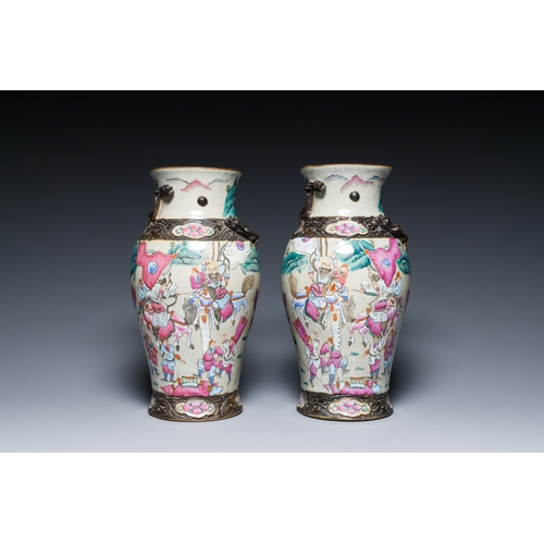 53 - A varied collection of Chinese porcelain and Canton enamel, 18/19th C.Description:H.: 35 cm (the tal... 