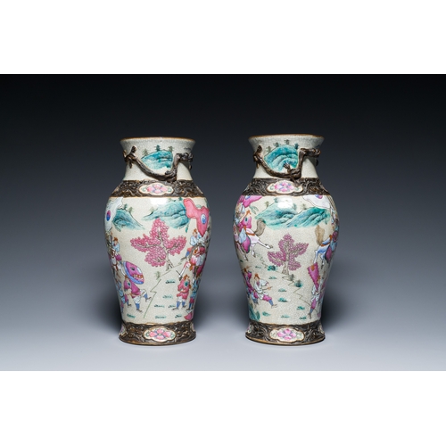 53 - A varied collection of Chinese porcelain and Canton enamel, 18/19th C.Description:H.: 35 cm (the tal... 