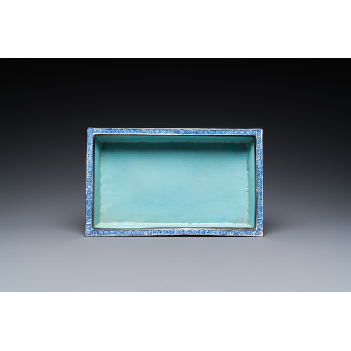 92 - A rectangular Chinese yellow-ground Canton enamel jardiniere, YongzhengDescription:Dim.: 25,5 x 15,5... 