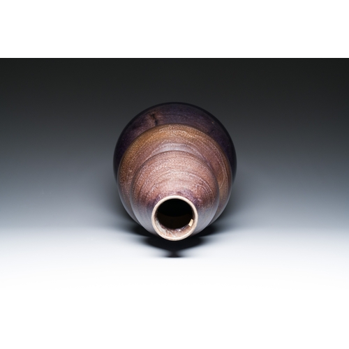 120 - A large Chinese aubergine-glazed triple gourd vase, 18th C.Description:H.: 57,5 cmCondition reports:... 