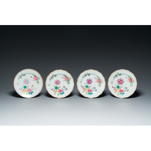 264 - Thirteen Chinese famille rose plates, Yongzheng/QianlongDescription:Dia.: 23,5 cm (the largest plate... 