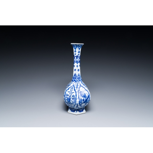 280 - A Chinese blue and white bottle vase, 'G' mark, KangxiDescription:H.: 30,5 cmCondition reports:Pleas... 