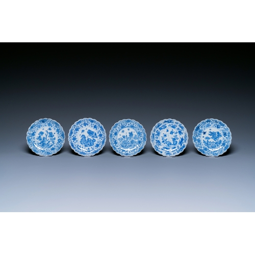 300 - Ten Chinese blue and white cups and saucers, KangxiDescription:Dia.: 13 cm (the saucers)Dia.: 8,5 cm... 