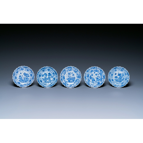 300 - Ten Chinese blue and white cups and saucers, KangxiDescription:Dia.: 13 cm (the saucers)Dia.: 8,5 cm... 