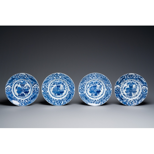 301 - Twelve Chinese blue and white 'antiquities' dishes, KangxiDescription:Dia.: 24 cmCondition reports:P... 