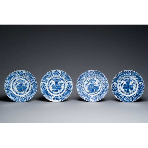 301 - Twelve Chinese blue and white 'antiquities' dishes, KangxiDescription:Dia.: 24 cmCondition reports:P... 