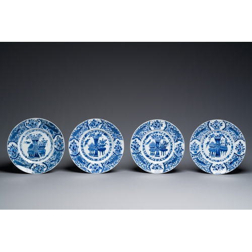 301 - Twelve Chinese blue and white 'antiquities' dishes, KangxiDescription:Dia.: 24 cmCondition reports:P... 