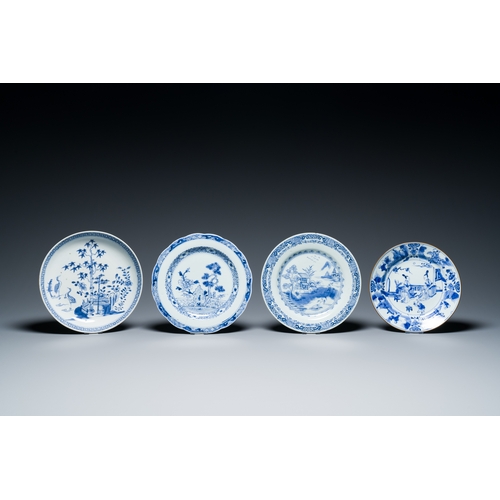 352 - 14 Chinese blue, white and verte-Imari plates, Kangxi/QianlongDescription:Dia.: 23,5 cm (the largest... 