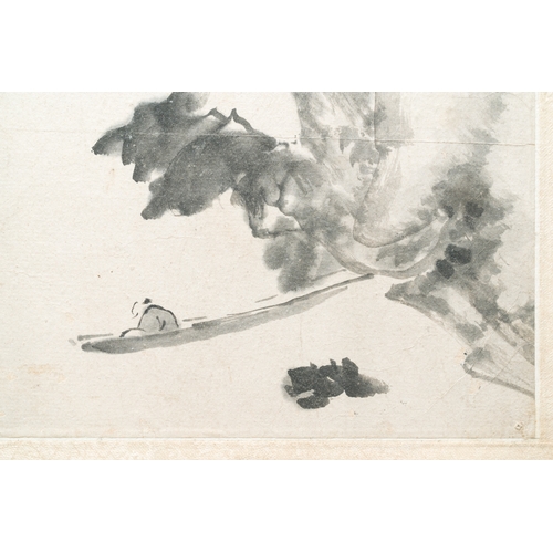 390 - Zhang Duanliang å¼µç«¯äº® (1645-1742): 'Landscape with calligraphy', ink on paperDescription:Dim.: 4... 