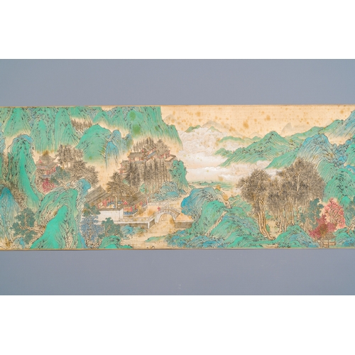 391 - Xu Yang å¾æ (1712-1777) and Wu Hufan å³æ¹å¸ (1894-1968): 'Mountainous landscape', dated 1755, ... 