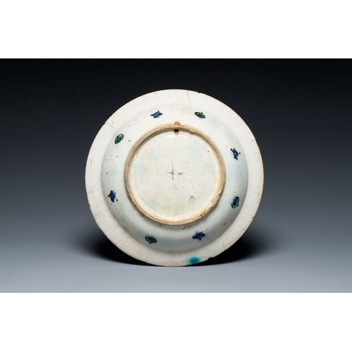 1112 - A polychrome Iznik pottery dish, Turkey, ca. 1600Description:Dia.: 30 cmCondition reports:Please con... 