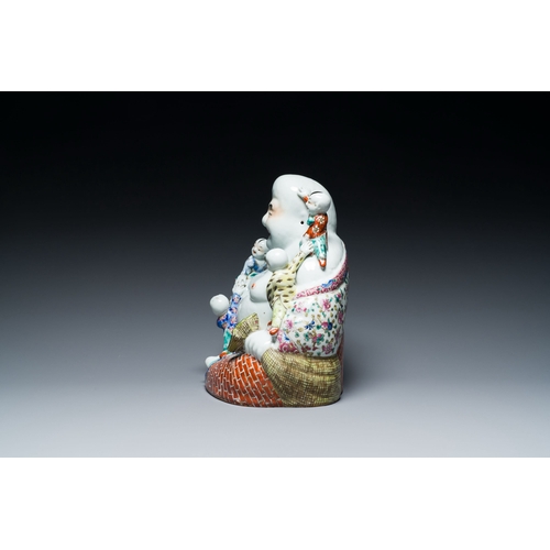 551 - A Chinese famille rose figure of Buddha, Zhu Mao Ji Zao æ±èè¨é  mark, RepublicDescription:H.: 2... 