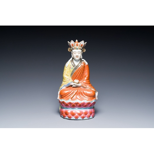 561 - A Chinese famille rose figure of Doumu, Zhu Mao Ji Zao æ±èè¨é  mark, RepublicDescription:H.: 30... 