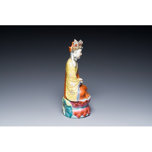 561 - A Chinese famille rose figure of Doumu, Zhu Mao Ji Zao æ±èè¨é  mark, RepublicDescription:H.: 30... 