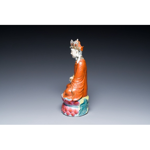 561 - A Chinese famille rose figure of Doumu, Zhu Mao Ji Zao æ±èè¨é  mark, RepublicDescription:H.: 30... 