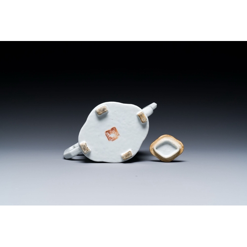 635 - A Chinese qianjiang cai teapot and cover, signed Huang Ruming é»æ±é­, dated 1895Description:L.: 1... 