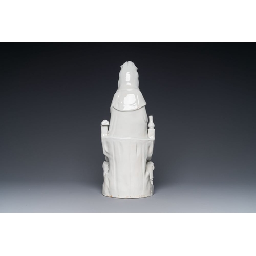 143 - A Chinese Dehua blanc de Chine group of Guanyin with a child and servants, 18th C.H.: 38 cm
 
 Prove... 