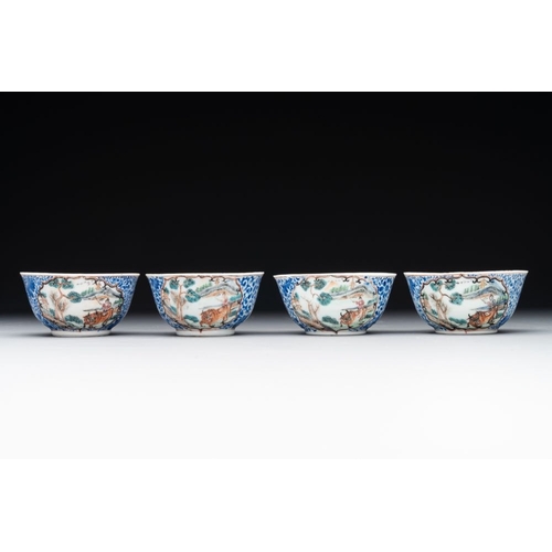 242 - A Chinese famille rose 20-piece tea service, Yongzheng/QianlongL.: 17,5 cm - H.: 8,4 cm (the teapot)... 