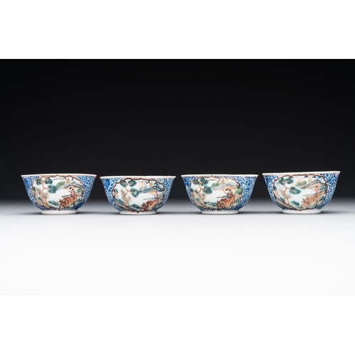 242 - A Chinese famille rose 20-piece tea service, Yongzheng/QianlongL.: 17,5 cm - H.: 8,4 cm (the teapot)... 