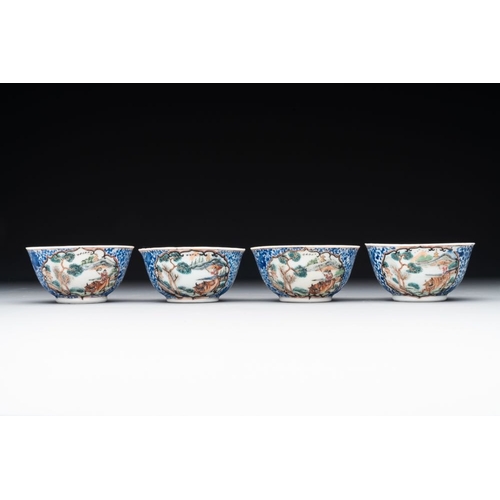 242 - A Chinese famille rose 20-piece tea service, Yongzheng/QianlongL.: 17,5 cm - H.: 8,4 cm (the teapot)... 