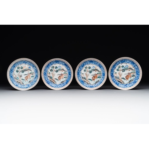 242 - A Chinese famille rose 20-piece tea service, Yongzheng/QianlongL.: 17,5 cm - H.: 8,4 cm (the teapot)... 