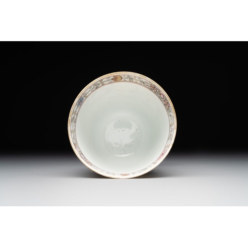 254 - A Chinese famille rose 'erotic subject' cup and saucer, Yongzheng/QianlongDia.: 13 cm (the saucer)Di... 