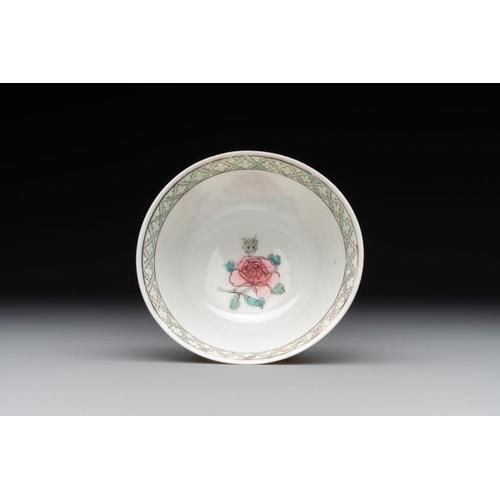 265 - An extremely rare and early Chinese famille rose semi-eggshell 'rooster' cup, Baiyun Shanren seal ma... 