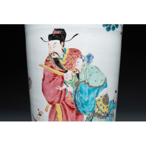 323 - A fine Chinese famille rose 'Sanxing' vase, YongzhengH.: 44,5 cm
 Provenance: An important British p... 