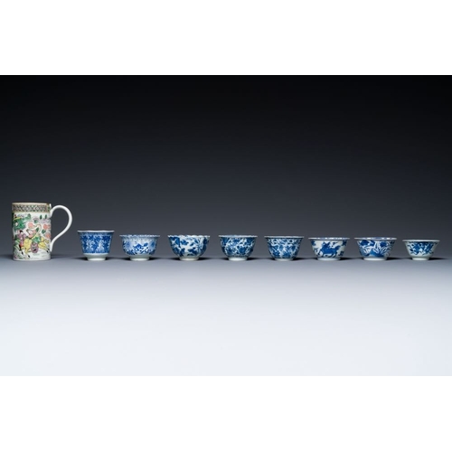 341 - A very extensive collection of Chinese cups and saucers, Kangxi and laterDia.: 14 cm (the largest sa... 