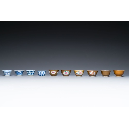 341 - A very extensive collection of Chinese cups and saucers, Kangxi and laterDia.: 14 cm (the largest sa... 