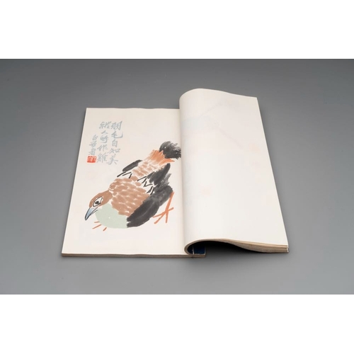 558 - A box with two albums containing 200 woodblocks, 48 of which after Qi Baishi and 38 after Zhang Daqi... 